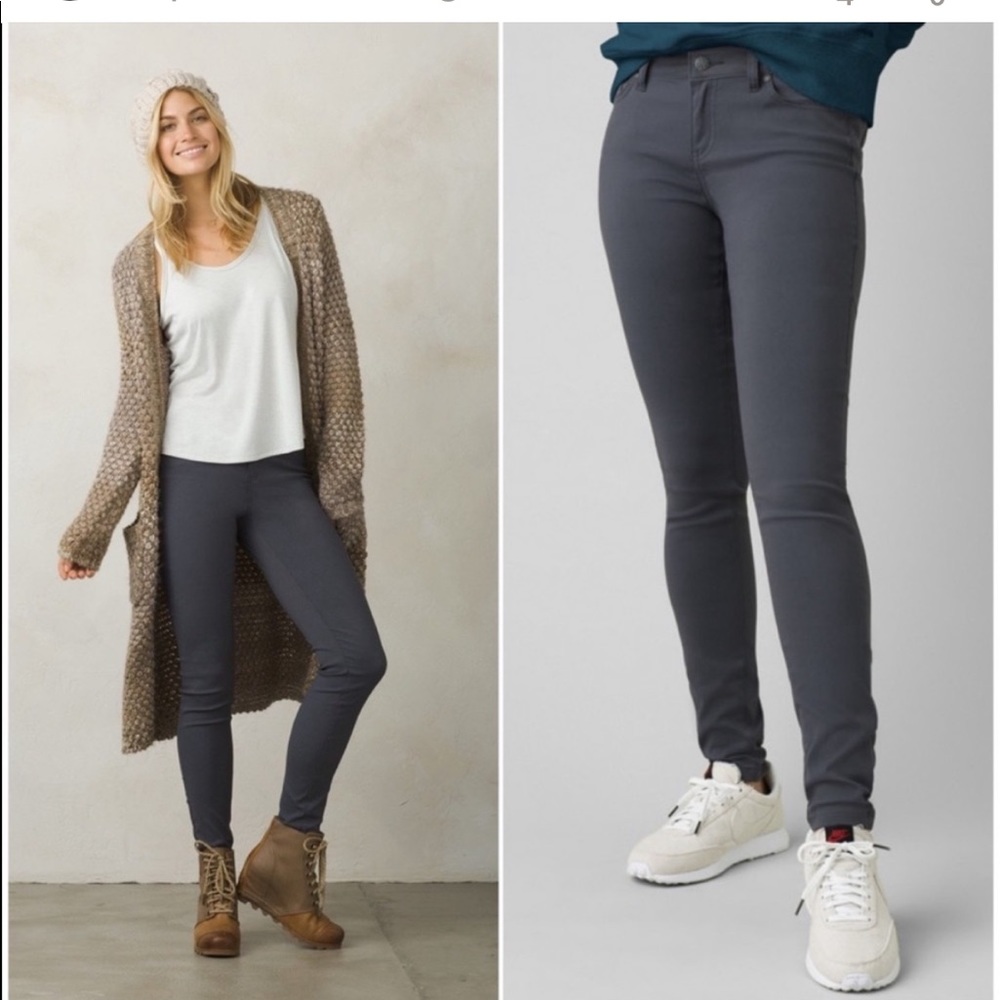 Prana Briann Grey Hiking Pants - 4 tall
